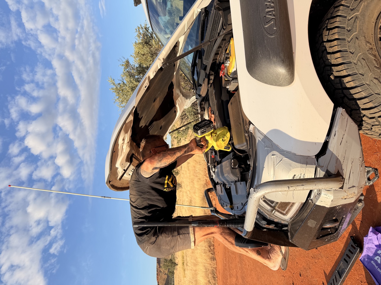 The loaded support vehicle