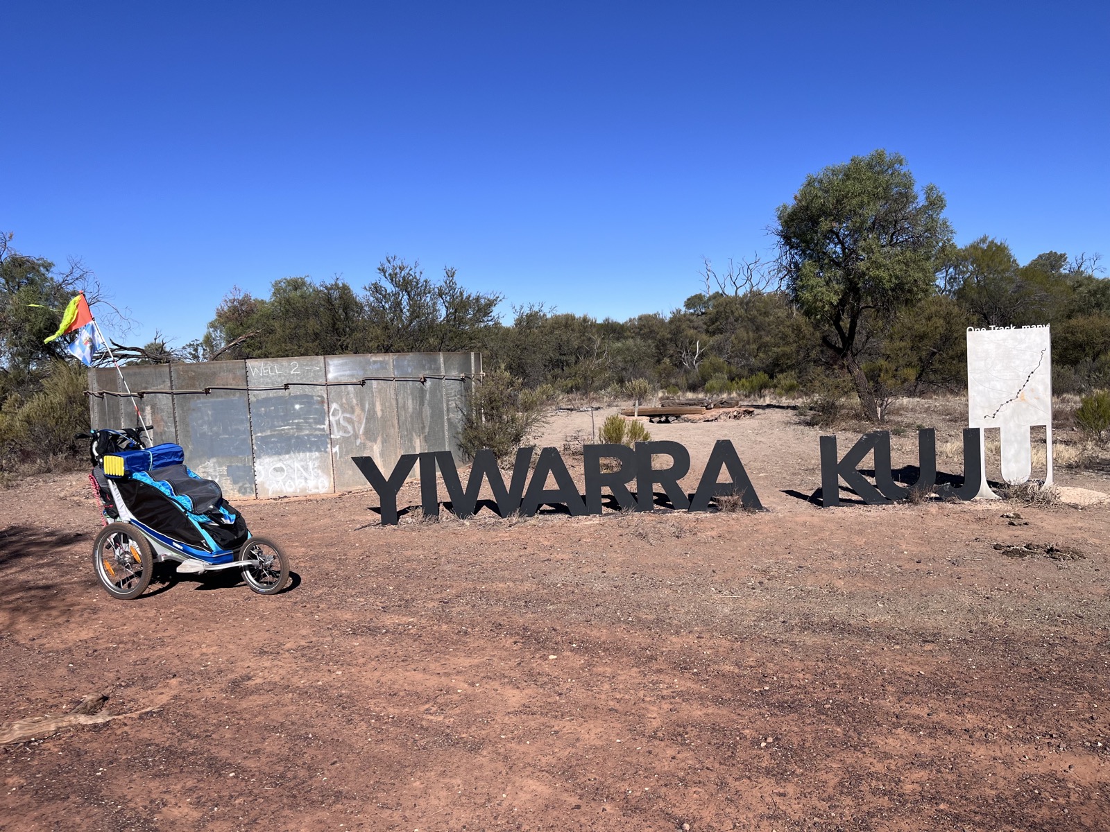 The Yiwarra Kuju monument at Wiluna